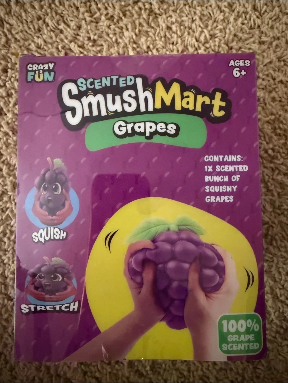 Scented SmushMart Grapes Squishy Toy - Purple